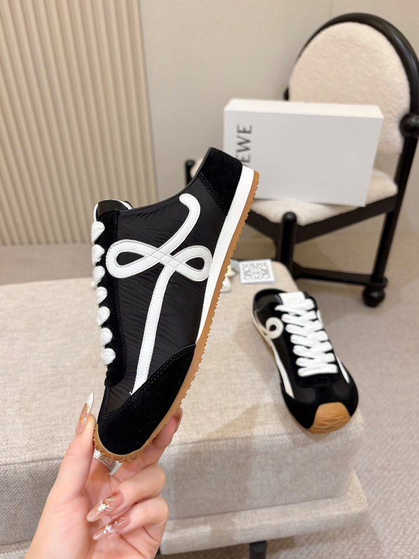 Loe Ballet Runner Slip-On Black Suede Nylon 833800
