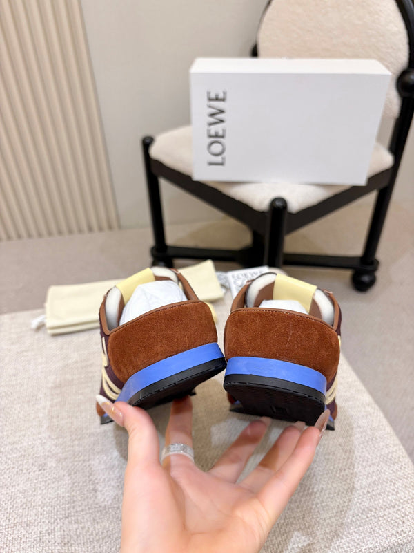 Loe Ballet Runner Slip-On Coffee Suede Nylon 833801