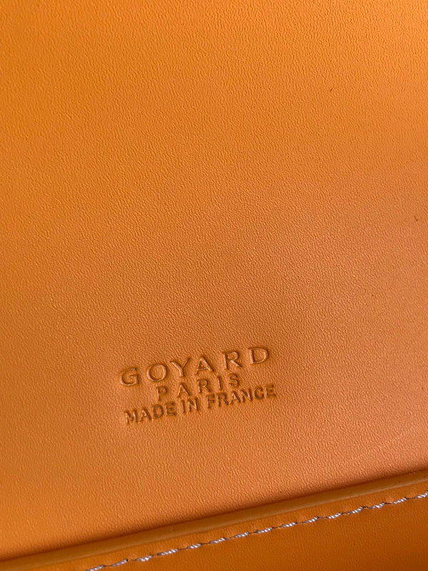 DUCHESSE MARIE-CAROLINE BAG 25 IN YELLOW GOYARDINE CANVAS AND SMOOTH CALFSKIN