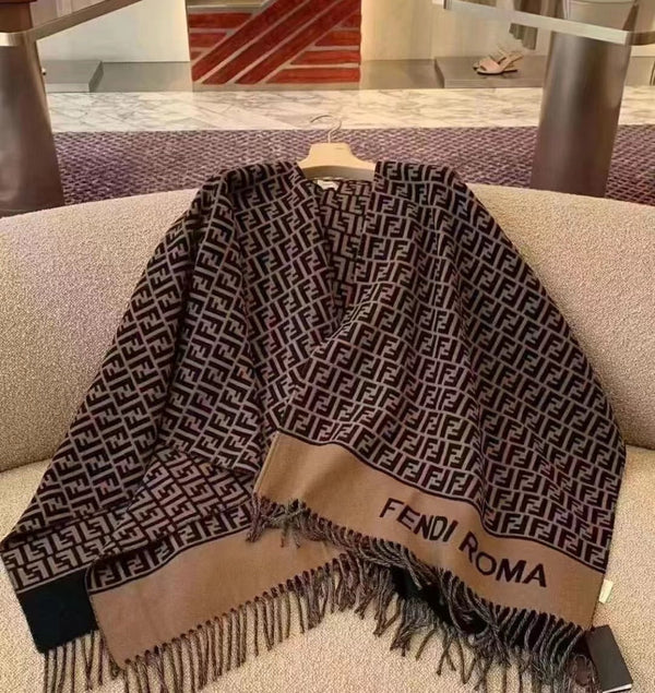 FF 140CM Two-tone Brown Black Wool 103678