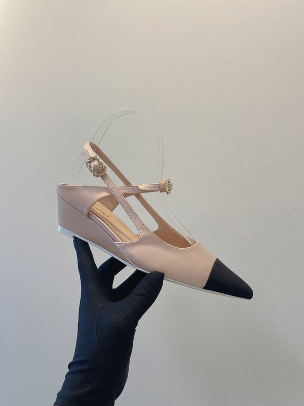 CC 26s T-Strap Slingbacks Nude Satin 941624