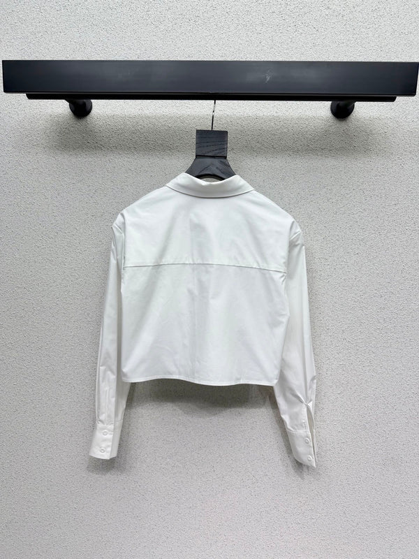 Pra Short Shirt with Tie White Cotton 398346