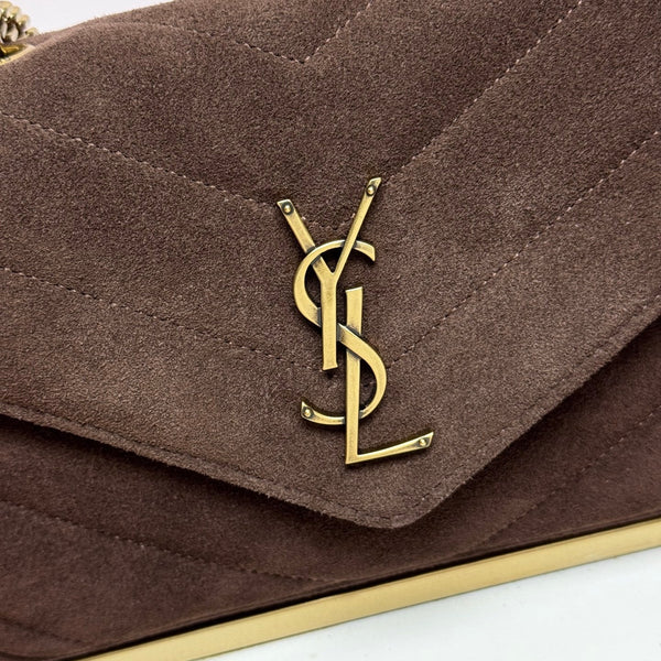 YSL Loulou Bag 29cm Coffee Suede 285667