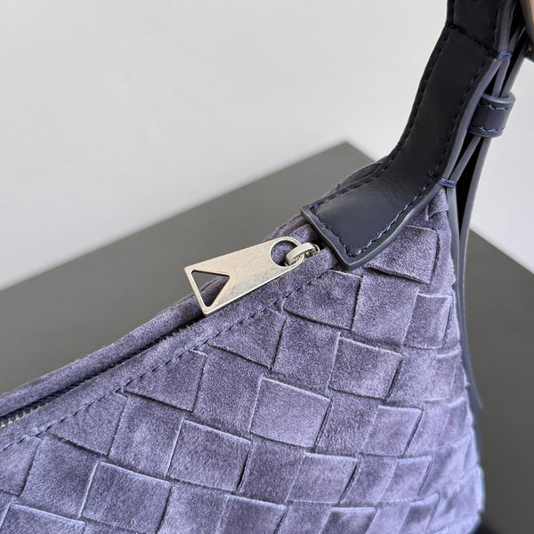 BV Traveler Phone Pouch Purple Intrecciato Suede