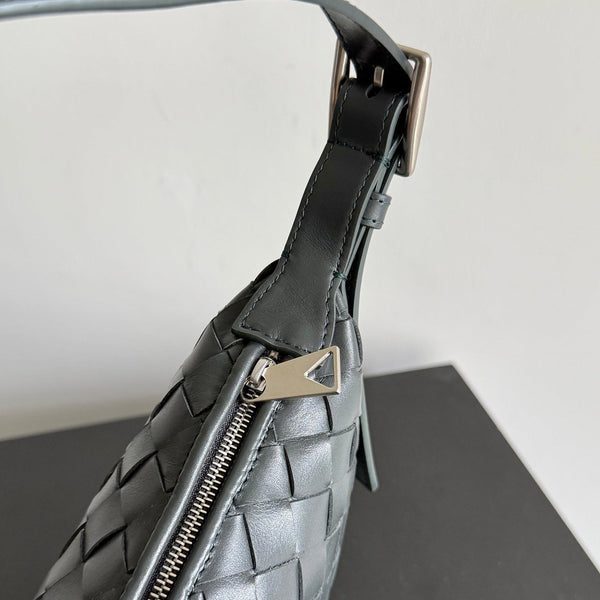 BV Traveler Phone Pouch Black Intrecciato Calfksin