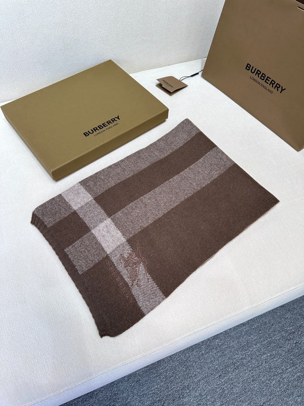 SCARF 190 CM IN MEDIUM BROWN CASHMERE 398395