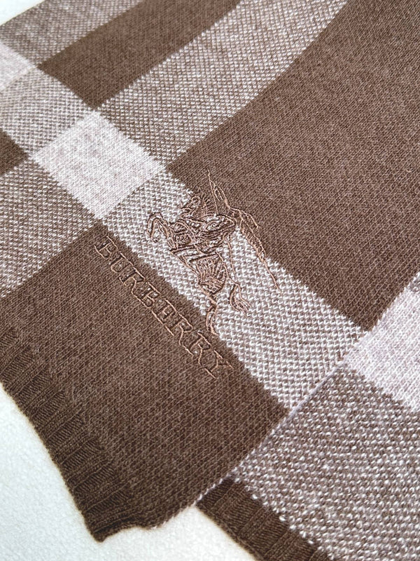 SCARF 190 CM IN MEDIUM BROWN CASHMERE 398395