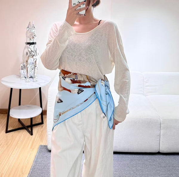HM 26s Scarf 90 In Silk 303194