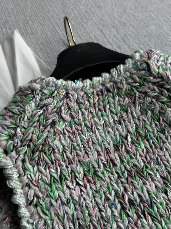 Chanel 2025 Vest Green Wool Cotton 318430