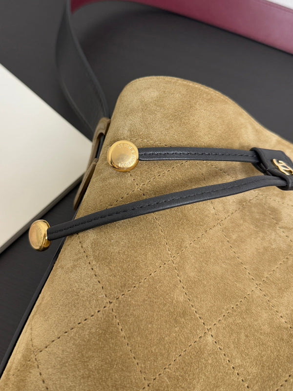 CC 26s Bucket 23cm Bag Black Brown Suede Calfskin (10 days to product)