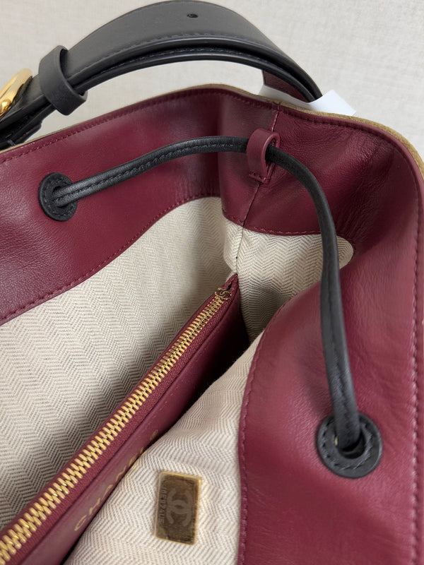 CC 26s Bucket 23cm Bag Black Brown Suede Calfskin (10 days to product)