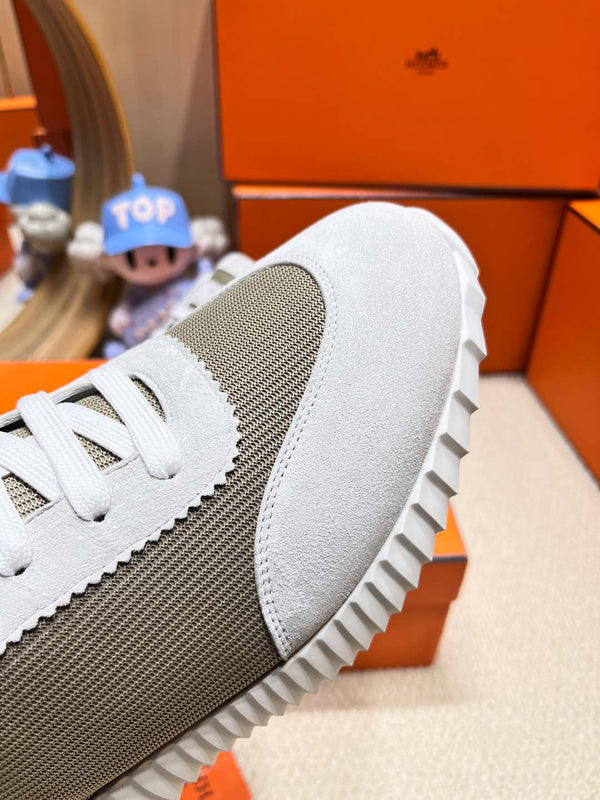 HM Bouncing Sneaker Matcha Grey Fabric with Suede 206304