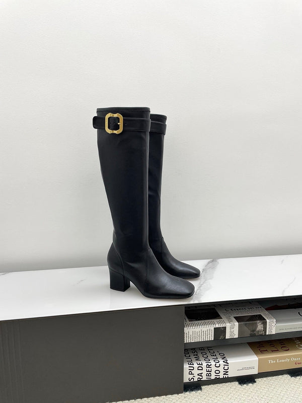 Miumiu 25 Long Boot Black Leather 549776