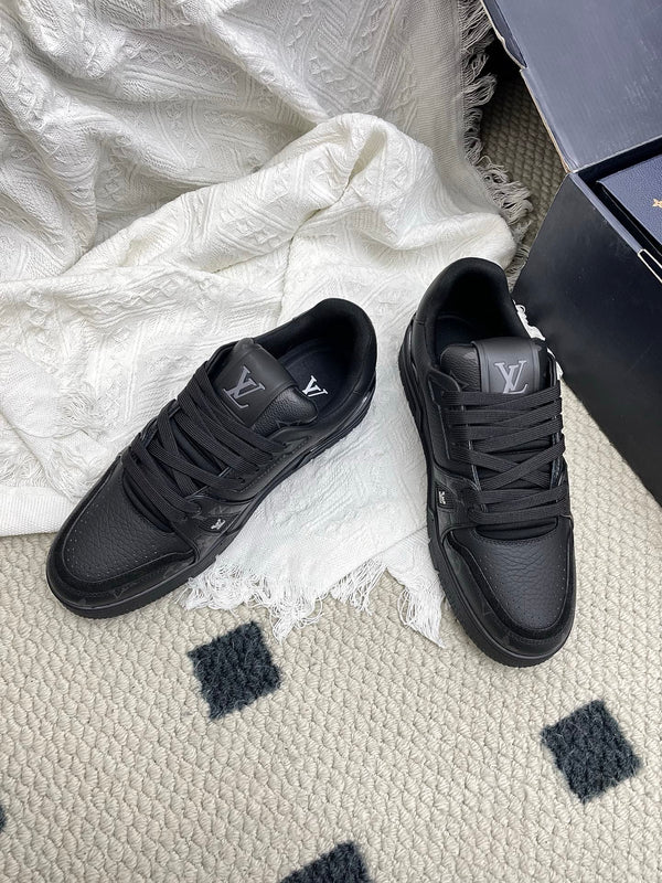 LV Trainer Sneaker Black Cowhide 611157