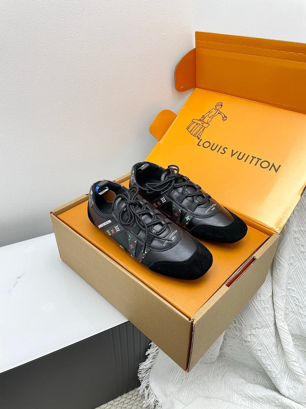 LV x TM Sneakerina Black Suede Cowhide 611115