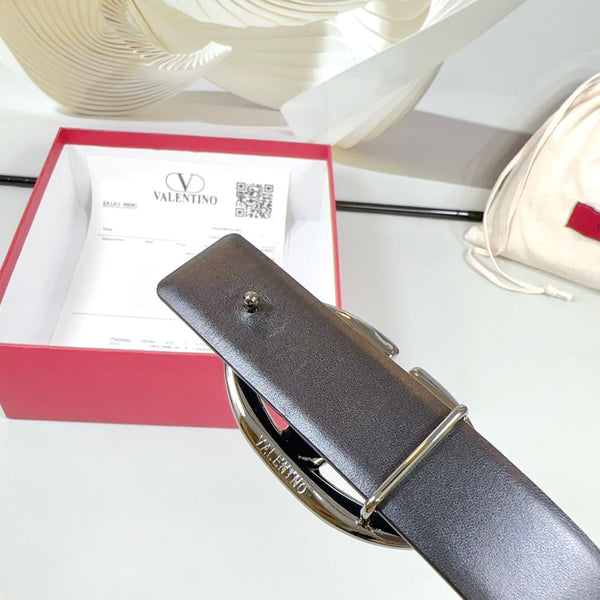 The Bold Edition Reversible Belt 30mm Blue Black Calfskin Black Buckle