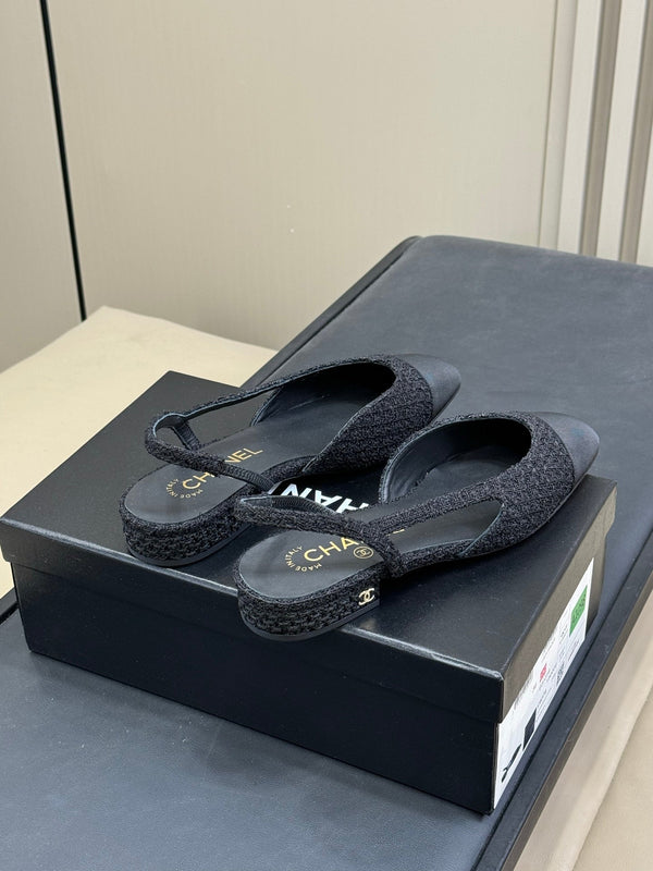 CC Classic Slingback Black Fabric Black Grosgrain 282284