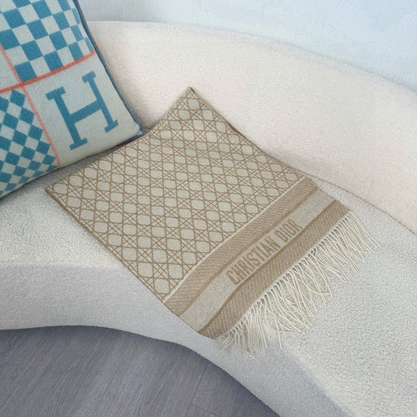 CD Double-Sided Scarf 200cm Beige Cashmere 150402