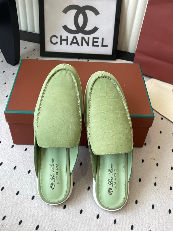 LP 26s Mule Loafers Green Crocodile-Embossed Leather 892432