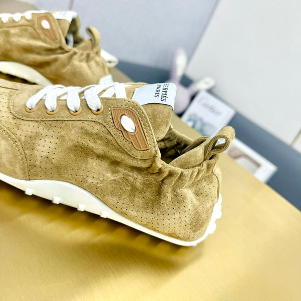 HM Sneaker In 25mm Light Yellow Brown Suede 956333