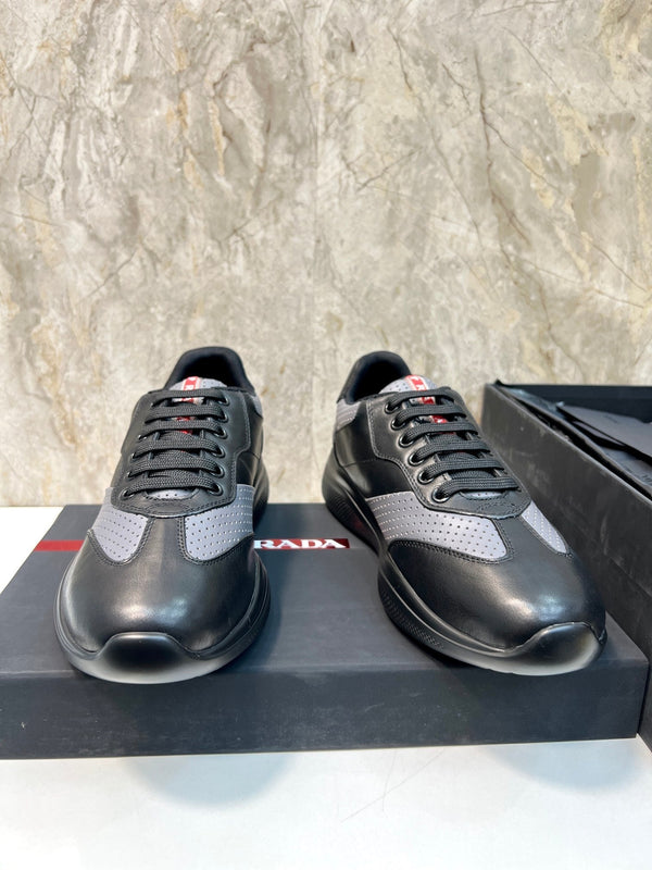 PRA AMERICA'S CUP SOFT RUBBER AND BIKE FABRIC SNEAKERS BLACK GRAY