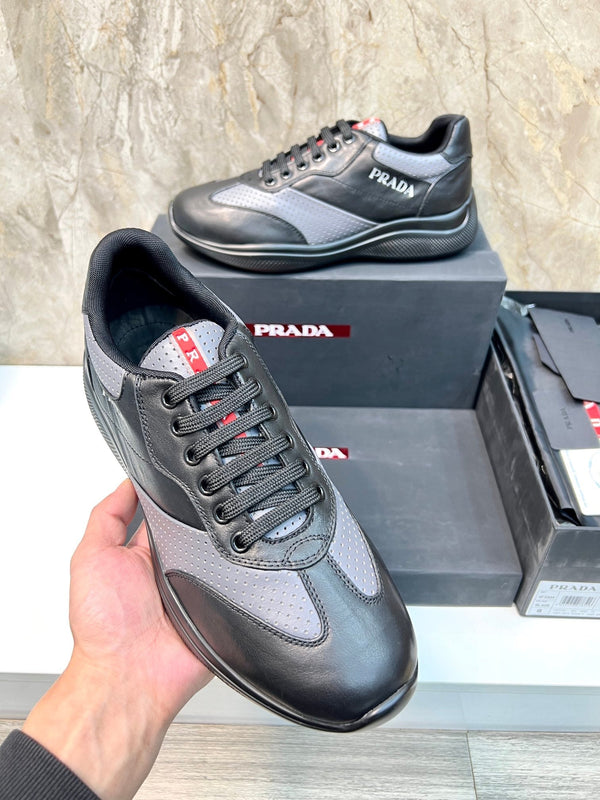 PRA AMERICA'S CUP SOFT RUBBER AND BIKE FABRIC SNEAKERS BLACK GRAY