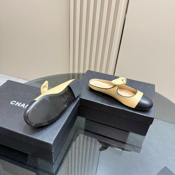 CC 25 Mule Flat Yellow Pastel Sheepskin 239416
