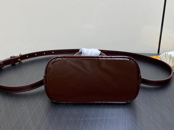 alma nano 18 bordeaux red epi calfskin