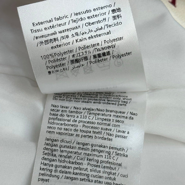 Valentino 26s Floral Midi Skirt Ivory Silk 363989