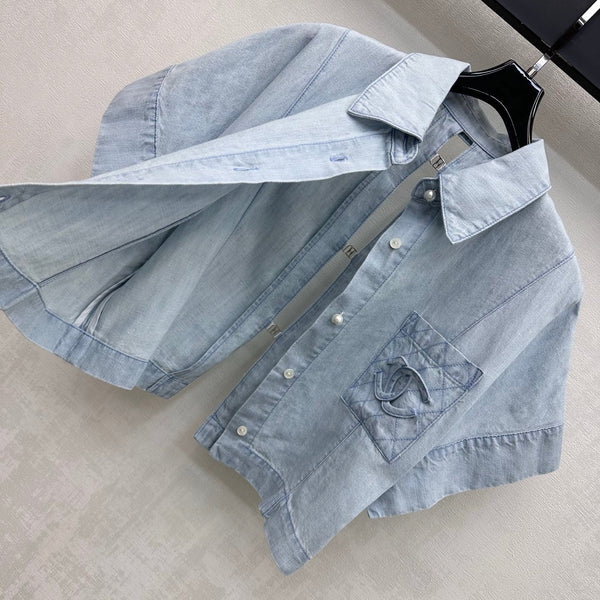 CC 26s Short-Sleeve Denim Shirt 1434