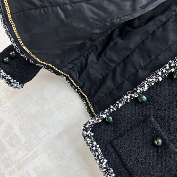 CC 26s Jacket White Black Green Tweed 407415
