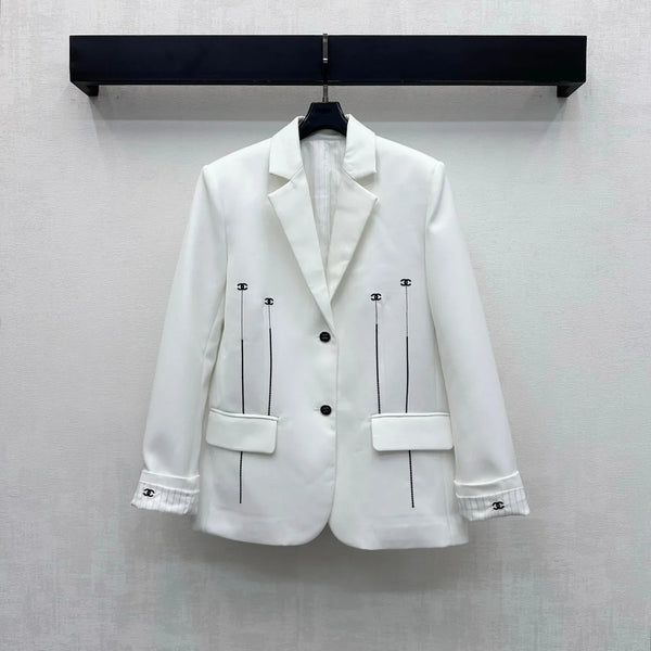 CC 26s Embroidered And Beaded Suit Jacket Polyester 422607