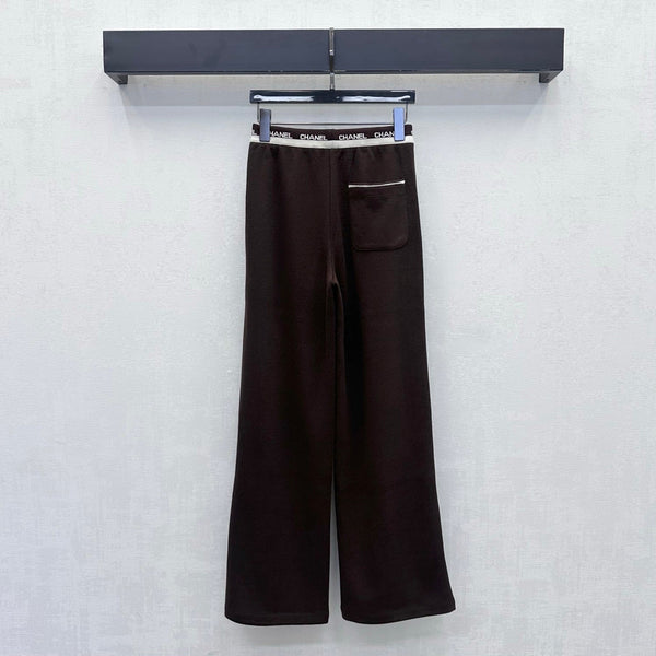 CC 26s Letter-Embroidered Trousers Wool Polyester 422569