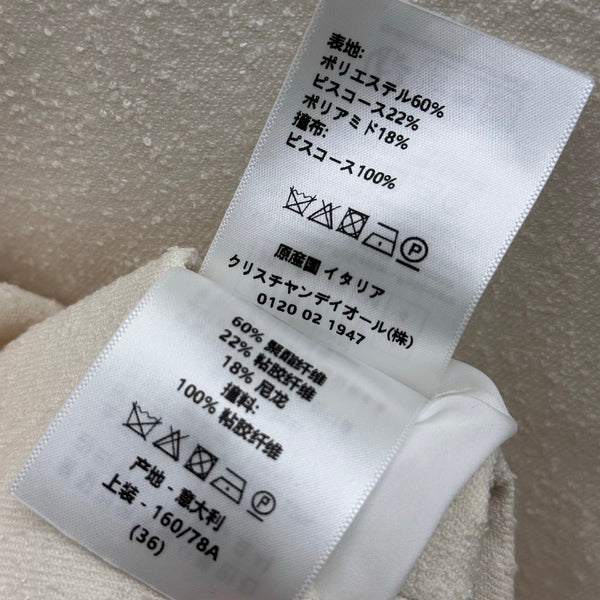 CD 26s Collarless Jacket Star Buttons Patch Pockets White Polyester Viscose Polyamide 427633