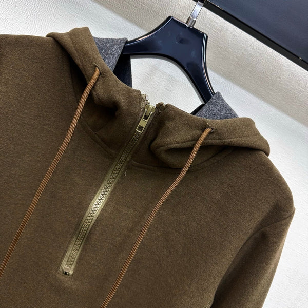 Prad 26s Half Zip Hooded Sweatshirt Multi-Blend 427491