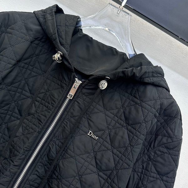 CD 26s Cannage Quilted Hooded Jacket Cotton 427540