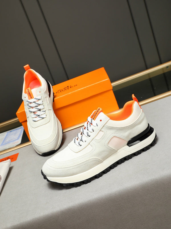 HM Men's Sneaker White Suede 619318
