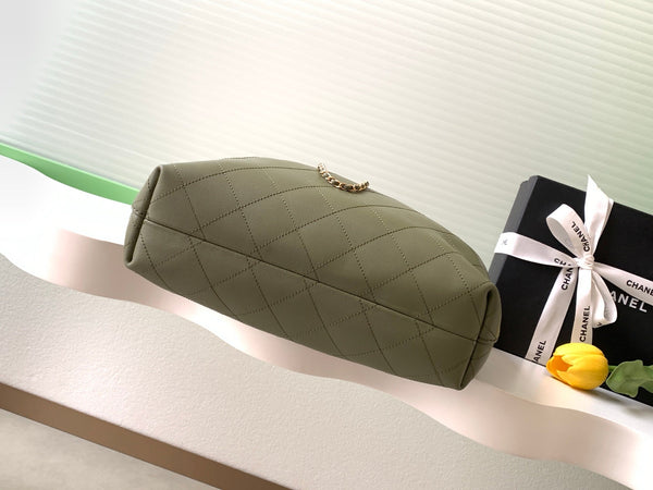 CC 2025 Hobo Bag 45cm Olive Calfskin