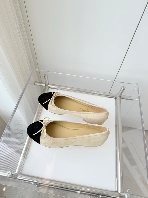 CC Ballet Flat Yellow Pastel Suede 238762