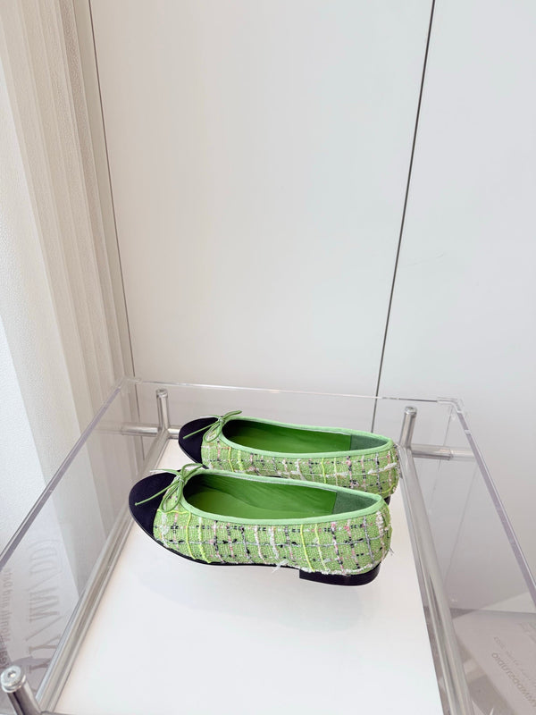 CC Ballet Flat Green Fabric 238777