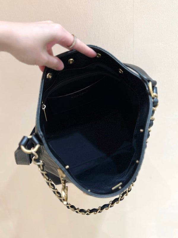 CC AS5406 25P Hobo Bag Black Calfskin 289647