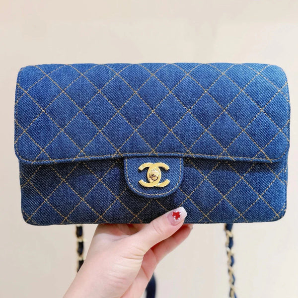 CC 2026 Backpack 26cm Blue Denim Leather 289705