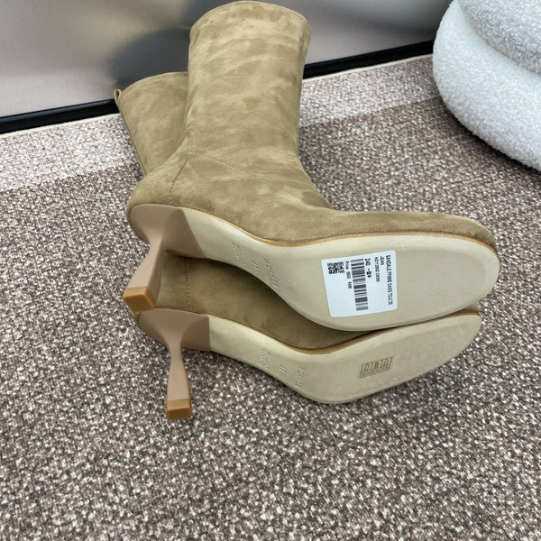 HM High Boots 75mm In Dark Beige Suede 975152