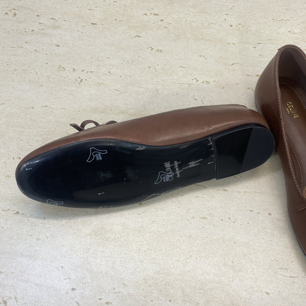 CL 26s Ballet Flats In Dark Brown Lambskin With Bow