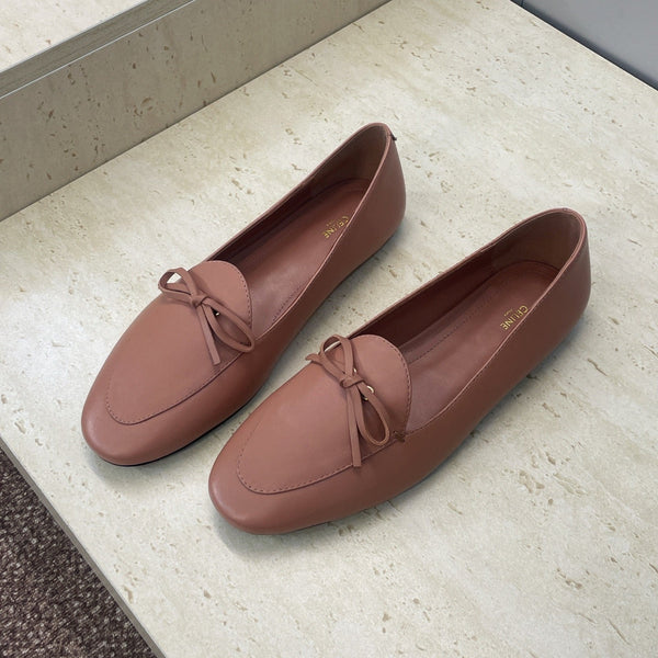 CL 26s Ballet Flats In Dusty Pink Lambskin With Bow