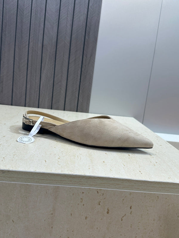 HM Nicoletta Slingback Flat Khahi Suede 830182