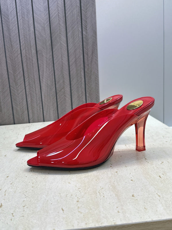 YSL Sabrina Mules 8.5cm Red TPU 959687