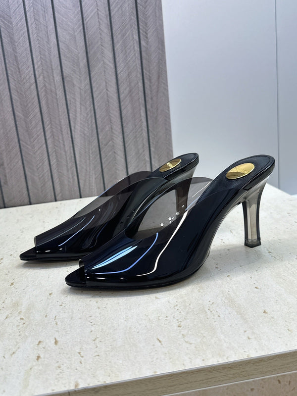 YSL Sabrina Mules 8.5cm Black TPU 959688