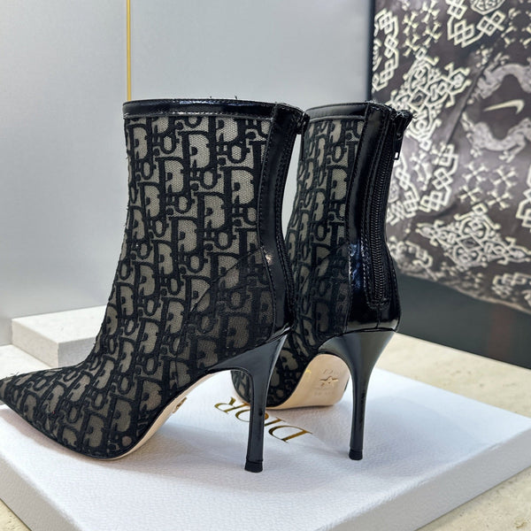 CD 26s Ardiorble Ankle Boots Black Mesh Leather 959599
