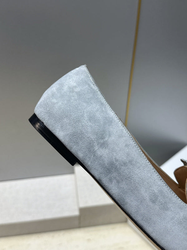 CD 26s Médaillon Loafers Denim Blue Suede 118459